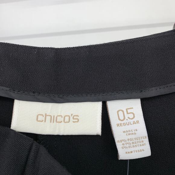Chicos The Ultimate Fit Metropolitan Side Zip Pant Womens Sz 0.5 US 6 Black NEW - Picture 7 of 9